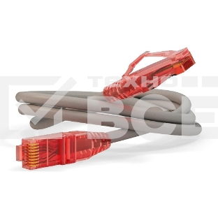 Патч-корд Hyperline U/­UTP, Cat.5e, LSZH, 2 м, серый