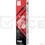 Кабель PERFEO USB C вилка - C вилка, 60W, нейлон, черный, 1 м, PREMIUM (C1102), фото 1