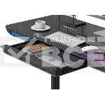 Стол для компьютера Cactus CS-EGD-BK-LED столешница закаленное стекло, черный, каркас черный, фото6