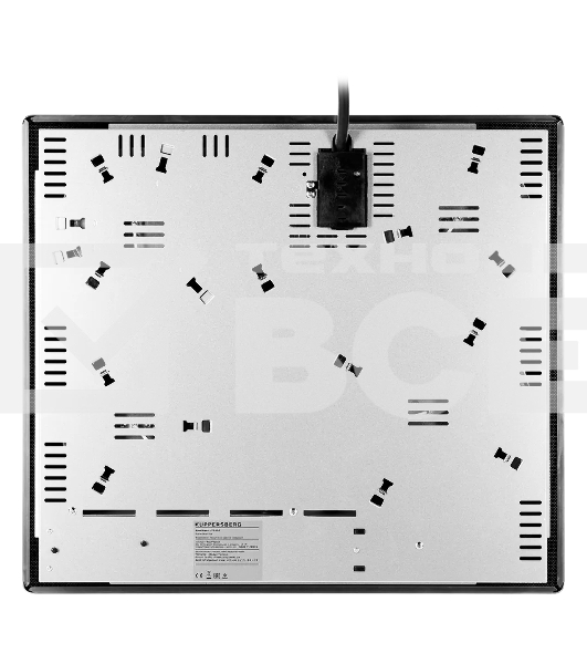 Встраиваемые электрические панели Kuppersberg ECS 639 F Электрическая независимая варочная поверхность, стеклокерамика KANGER, ширина 60 см, 4 зоны ускоренного нагрева HI-Light, управление электронное сенсорное/слайдер, 5 цифровых дисплев, 9 уровней мощно