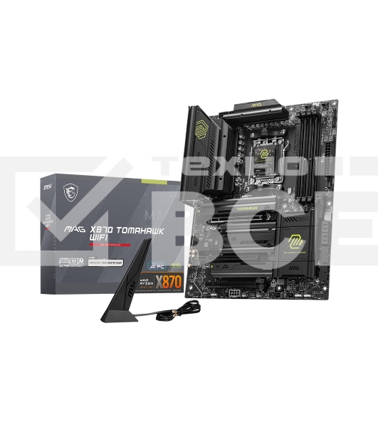 Материнская плата MSI MAG X870 TOMAHAWK WIFI, AM5, AMD X870, 4xDDR5, 4xSATA, 4xM.2, 1xPCI-E 3.0 x1, 1xPCI-E 4.0 x4, 1xPCI-E 5.0 x16, 1xHDMI, 2xUSB Type-C, 1x2.5Gb LAN, 2xUSB-A 3.2 Gen 1, 2xUSB-A 3.2 Gen 2, 2x3.5 мм, 7.1, Standard-ATX