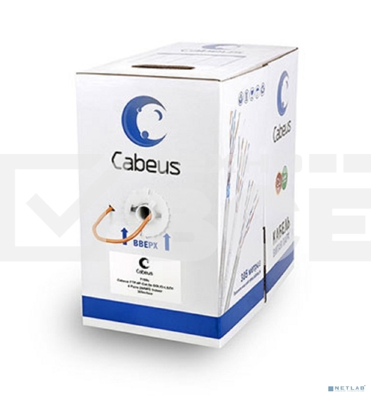 Кабель витая пара экранированная FTP (F/UTP), категория 5e, 4 пары 0,51мм (24 AWG), одножильный, экран - фольга, LSZH (305 м)