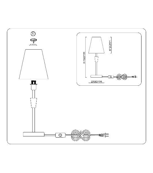 Светильник Ambrella light LH75057 BS/GN латунь/зеленый E14 max 40W D180*460