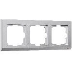 Рамка на 3 поста Stark (серебряный матовый) W0031865, фото 1