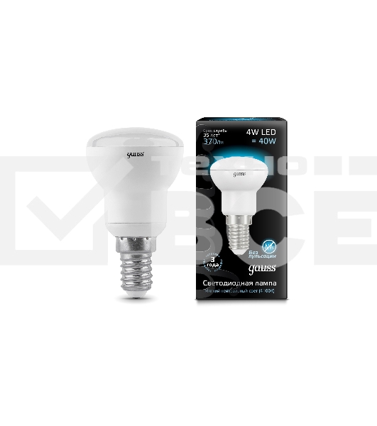Лампа светодиодная GAUSS 106001204LED Reflector R39 E14 4W 4100K Арт.EB106001204