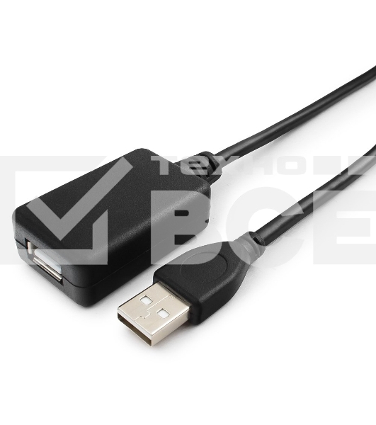 Кабель удлинитель USB 2.0 активный Gembird/Cablexpert UAE-01-10M, AM/AF, 10м