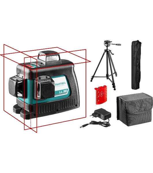 Уровни лазерные KRAFTOOL 34640-3  ''ll-3d-3'' 360 градусов 20м / 70м детектор