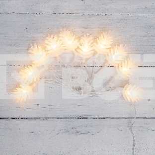 Гирлянда светодиодная «Шишки» 1.5 м, 10 LED, прозрачный ПВХ, цвет свечения теплый белый, 2 х АА (батарейки не в комплекте) NEON-NIGHT
