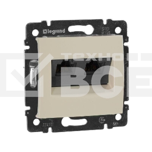 Розетка Valena розетка 2*RJ45 кат.5e, сл. кость