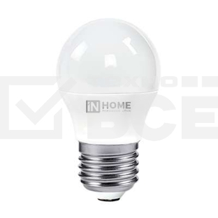Лампа светодиодная LED-ШАР-VC 8Вт 230В E27 4000К 720лм IN HOME 4690612020570