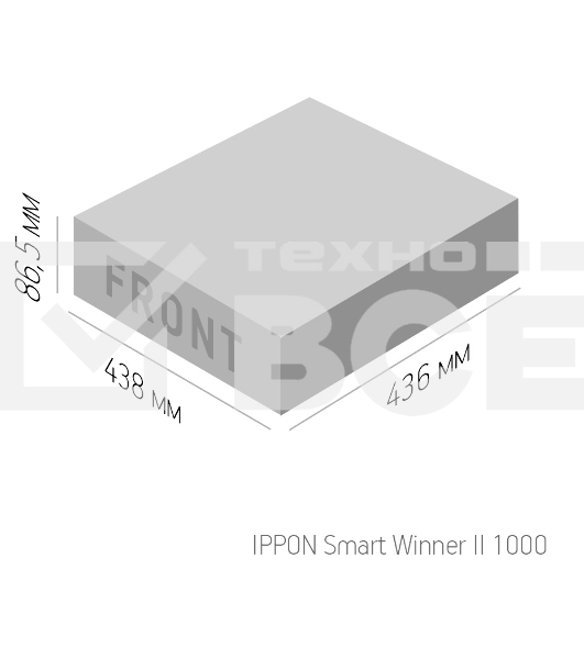 Источник бесперебойного питания Ippon Smart Winner II 1000 900Вт 1000ВА черный