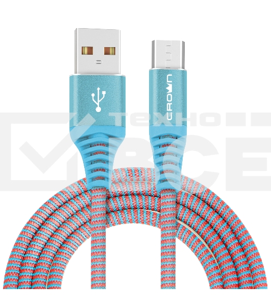 Кабель Crown USB - microUSB CMCU-3102M blue