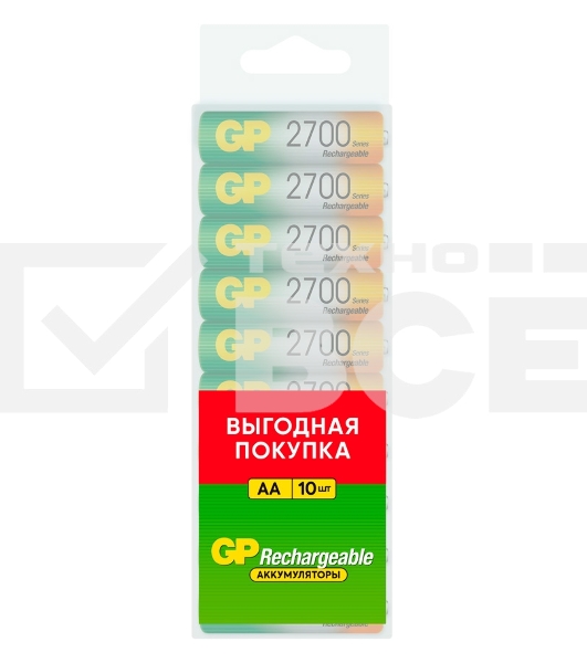 Аккумулятор GP 270AAHC AA NiMH 2700mAh (10шт)