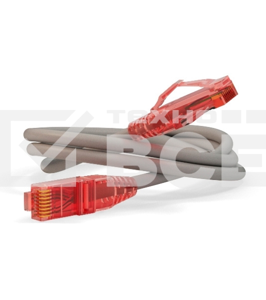 Патч-корд Hyperline U/­UTP, Cat.5e, LSZH, 3 м, серый 