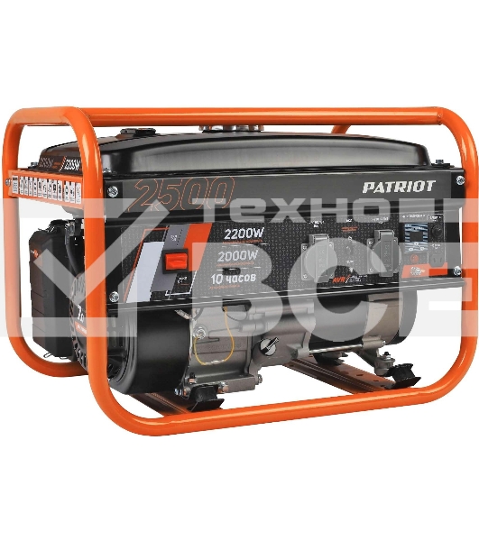 Электрогенератор бензиновый Patriot GRS 2500, 2.2 кВт, 75 дБ, 36,7 кг