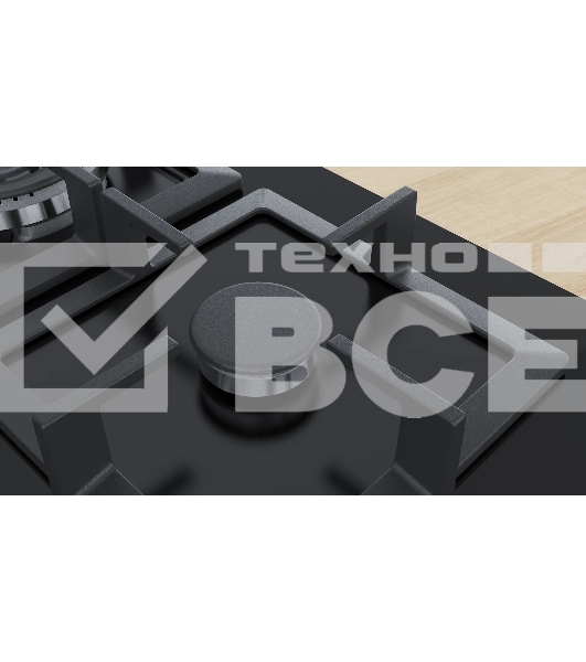 Газовая варочная поверхность Bosch PPQ7A6B20 черный