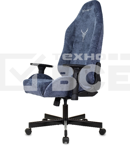 Кресло игровое Knight N1 Fabric синий Light-27 с подголов. крестовина металл