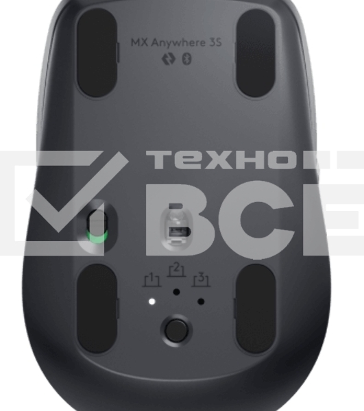 Мышь беспроводная/проводная Logitech MX Anywhere 3S графитовый, 8000 dpi, радиоканал, Bluetooth, USB, кнопки - 6