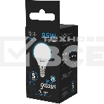 Лампа светодиодная Gauss 105101310 9.5Вт цок.:E14 шар 220B 6500K св.свеч.бел.хол. (упак.:10шт), фото4