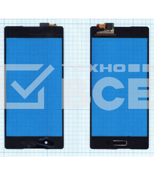 Сенсорное стекло (тачскрин) для Sony Xperia Z3+ / Z4, черное