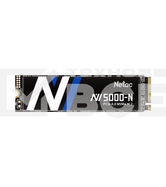 Накопитель SSD Netac NV5000 Pro, 500GB, M.2 2280, PCIe 4.0 x4, NVMe, R/W 4800/2700, с радиатором