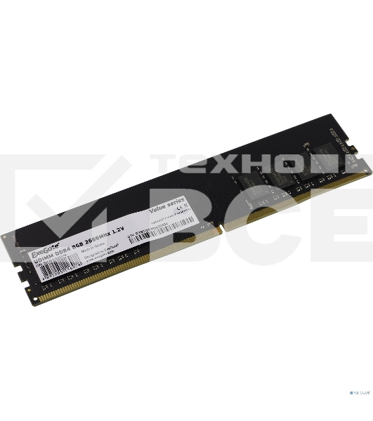 Оперативная память Exegate, DDR4, 8GB (1x8 GB), 2666 MHz, CL19, DIMM, OEM