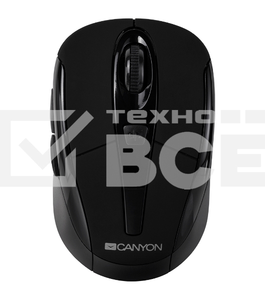 Мышь беспроводная Canyon MSO-W6 черный, 1600 dpi, радиоканал, USB, кнопки - 6