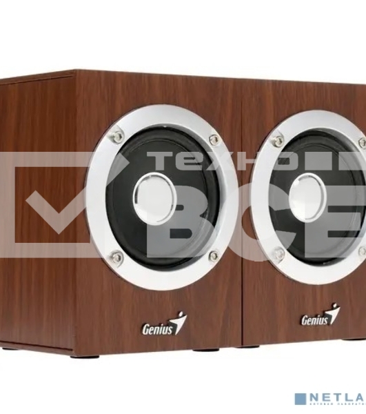 Колонки GENIUS SP-HF280 wooden USB {Проводной пульт регулировки громкости для легкого управления}
