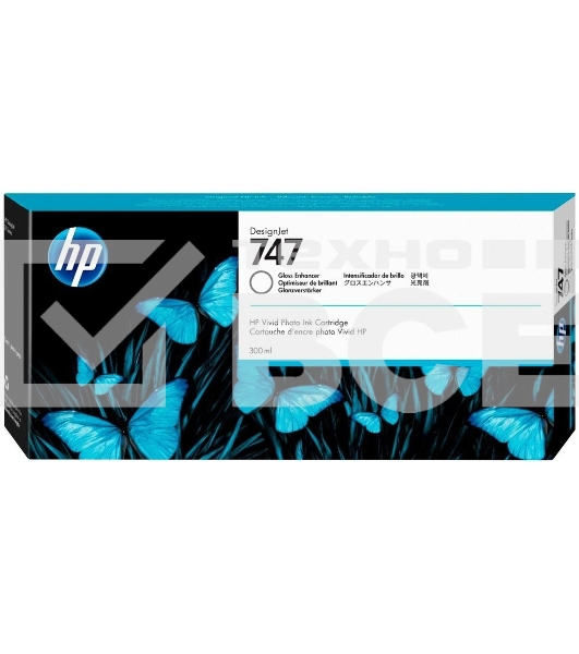 Картридж струйный HP 747 усилитель глянца, для HP DesignJet Z9+ 300-ml