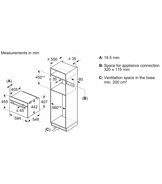 Встраиваемый духовой шкаф Bosch CMG978NB1 Accent line с микроволновой печью и 22 типами нагрева, 45.5x59.5x54.8 см, 45л, дисплей,инвертор,SoftClose и SoftOpen, Bosch Assist, черный. Телескопические направляющие 1 уровень,пиролитическая очистка,многоточечный термощуп PerfectRoast