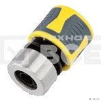 Коннектор для шланга, быстросъемный 1/2' с термопластичной резиной и зажимной гайкой из цинка Профи ЧЕТЫРЕ СЕЗОНА , фото4