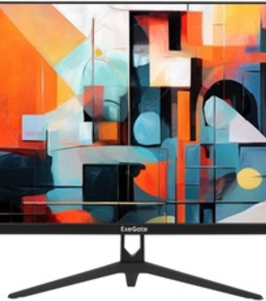 Монитор 27' ExeGate ProSmart EV2707A VA 1920x1080, 75 Гц, 5 мс, 16:9, 280 кд/м², 1xHDMI, 1xVGA, 3.5 мм, черный
