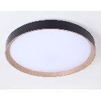 Потолочный светодиодный светильник Ambrella light FZ1326 BK/LWD черный/светлое дерево IP20 60W 3000-6400K D490*80 (ПДУ ИК), фото3