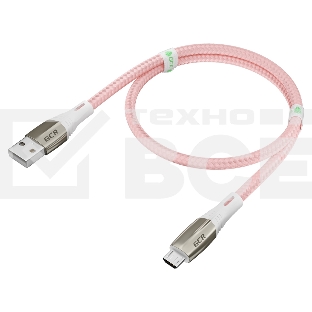 Кабель 1.7m GCR MicroUSB series MERCEDES, PINK NYLON, супер быстрая зарядка, 28/22 AWG, GCR-51955