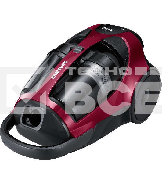 Пылесос Samsung VCC885FH3P красный, 430/2200 Вт, уборка сухая, пылесборник двойная камера 2л