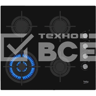 Встраиваемая газовая варочная поверхность Beko HILW 64122 S, Черный