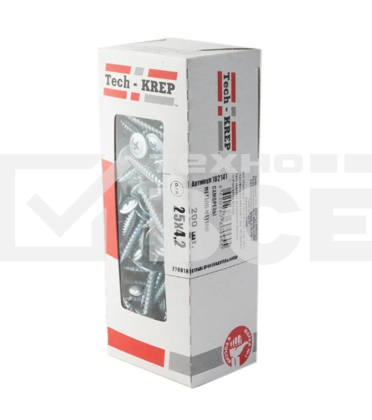 Саморез для тонкого метал. листа 4.2х25 (уп.200шт) коробка Tech-Krep 102141