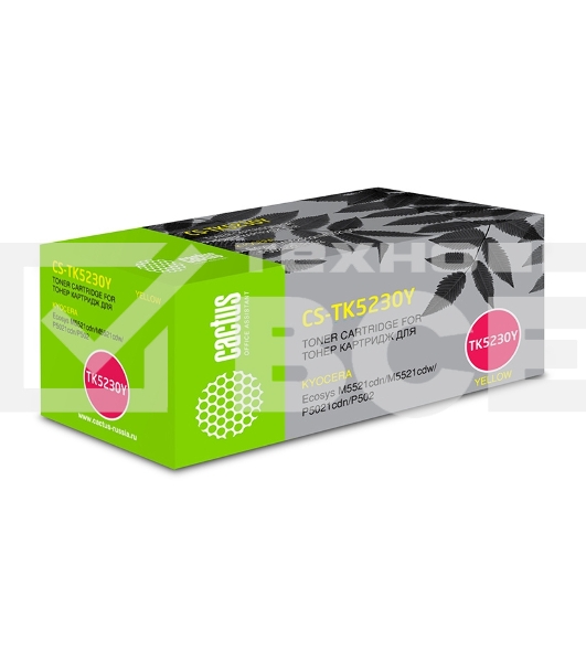 Картридж лазерный Cactus CS-TK5230Y желтый (2600 стр.) для Kyocera Ecosys M5521cdn/M5521cdw/P5021cdn/P5021cdw