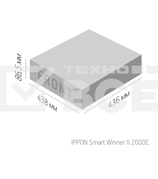 Источник бесперебойного питания Ippon Smart Winner II 2000E 1800Вт 2000ВА черный