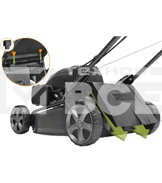 Газонокосилка CARVER LMG-2646DM  бенз. 2.6кВт ш-46см кол. 7''/8'' травосб.65л мульч. самоходн.
