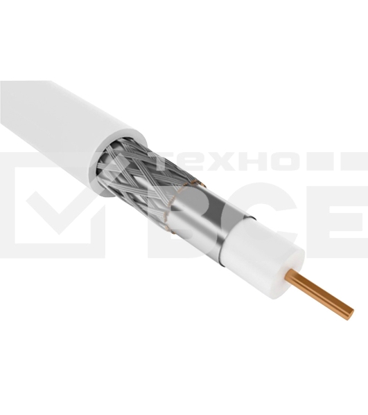 Кабель коаксиальный ITK CC1-R6F1-111-100-G RG-6 F/UTP общий экран 75Om PVC внутренний 100м белый