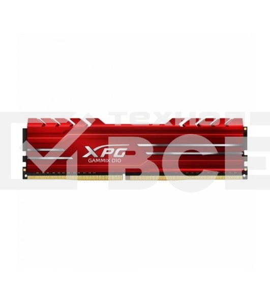Оперативная память XPG Gammix D10, DDR4, 8GB (1x8GB), 2666MHz, CL16, с радиатором, красный