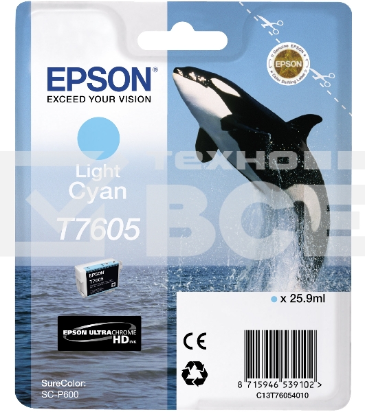 Картридж струйный Epson светло-голубой SC-P600