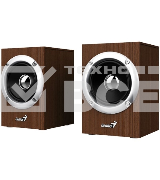 Колонки GENIUS SP-HF280 wooden USB {Проводной пульт регулировки громкости для легкого управления}