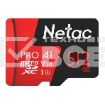 Карта MicroSD card Netac P500 Extreme Pro 512GB, retail version w/SD adapter, фото3