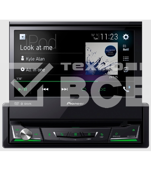 Автомагнитола CD DVD Pioneer AVH-A7250BT 1DIN 4x50Вт