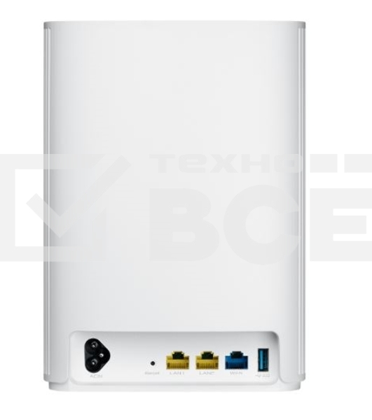 Роутер ASUS XP4(2-PK) , из 2 точек доступа, 802.11 a/b/g/n/ac/ax,  2,4 + 5 гГц; 90IG05T0-BM9110