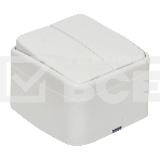 Выключатель 2-клавишный ОП 10А белый Минск EKF Basic, фото4