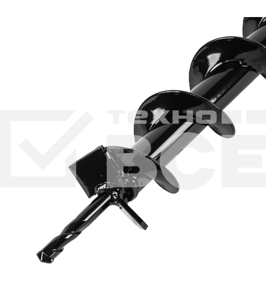 Шнек для грунта Denzel E-60, диаметр 60 мм, длина 800 мм, соединение 20 мм, несъемный нож