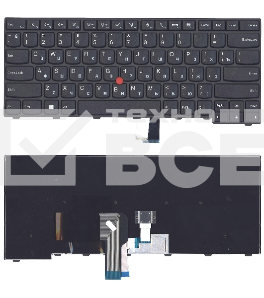 Клавиатура для ноутбука Lenovo ThinkPad T440 T440P T440S черная с указателем